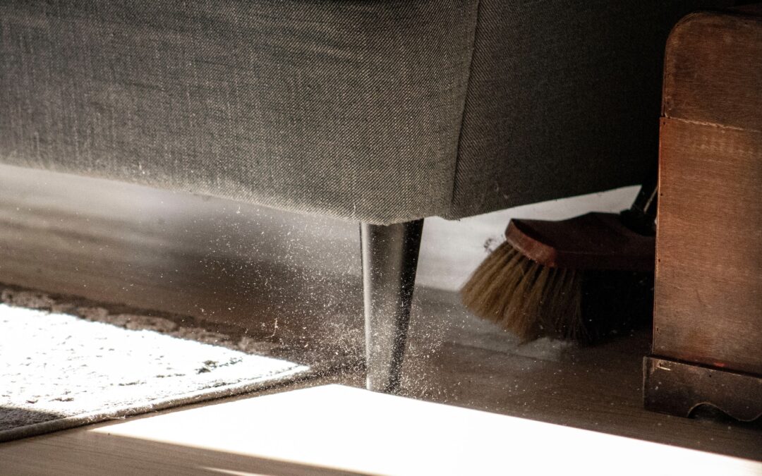 dust while cleaning