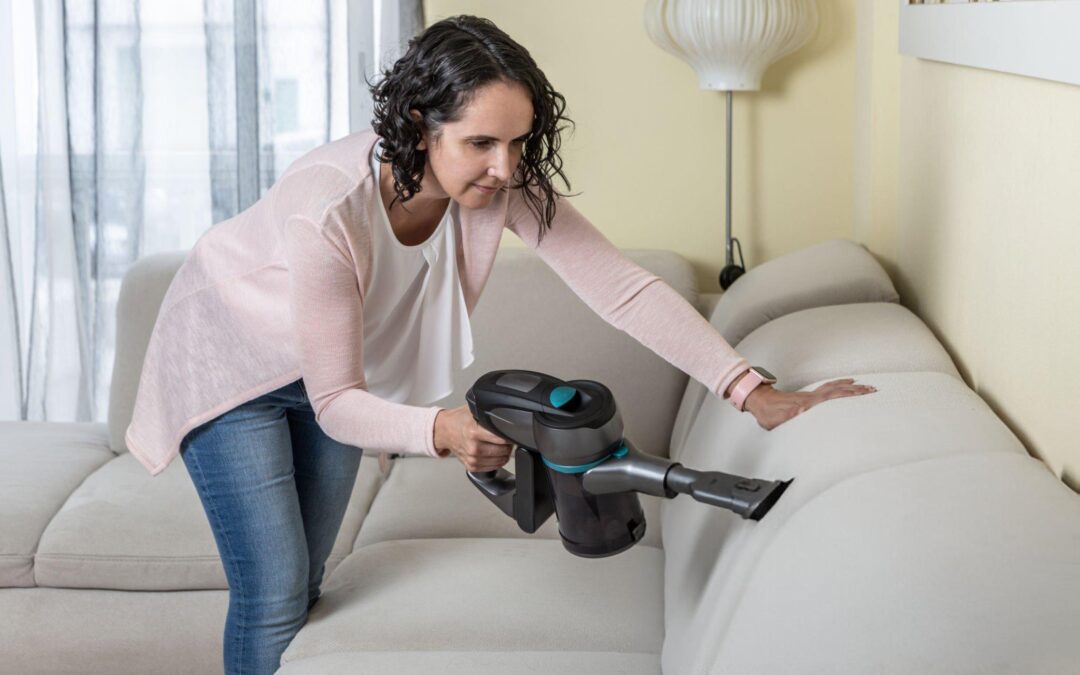 vacuuming upholstery